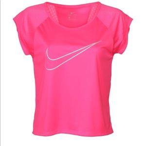 Nike Women's Dri-Fit Run Fast Running Top-Hot Pink